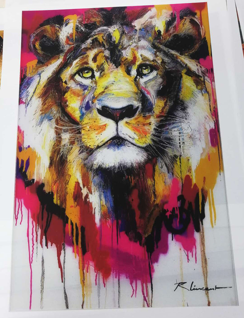 Abstract Lion Canvas Art Poster