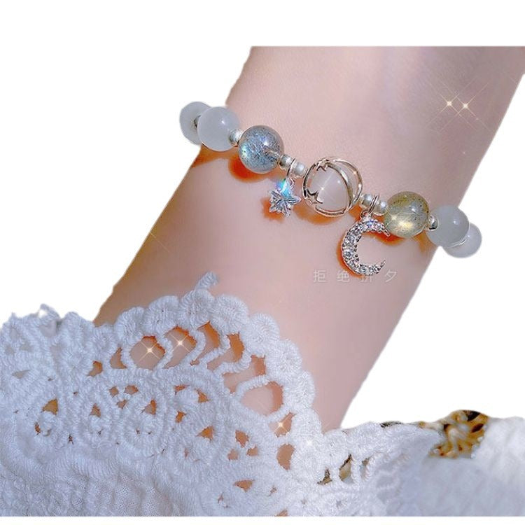 Lavender Opal Bracelet Female Special-interest Design Gray Moonlight