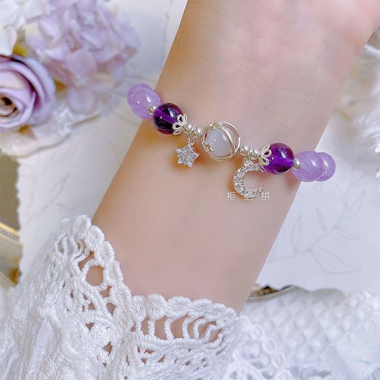 Lavender Opal Bracelet Female Special-interest Design Gray Moonlight