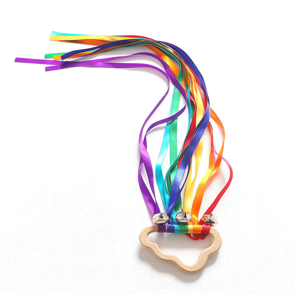 Children's Rainbow Ribbon Cloud Shape Sensory Early Education Toys