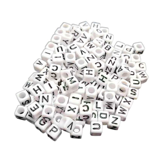 DIY Beaded Material Early Learning Acrylic Letter Beads English Letter Beads Flat Beads Square Beads