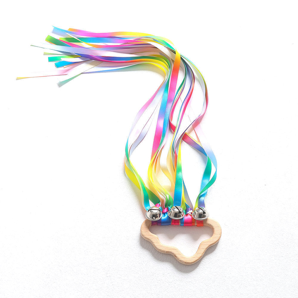 Children's Rainbow Ribbon Cloud Shape Sensory Early Education Toys